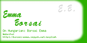 emma borsai business card